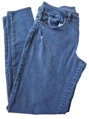 Carve Designs Skyler Skinny Jeans Distressed Dark Wash Blue Denim Size 12